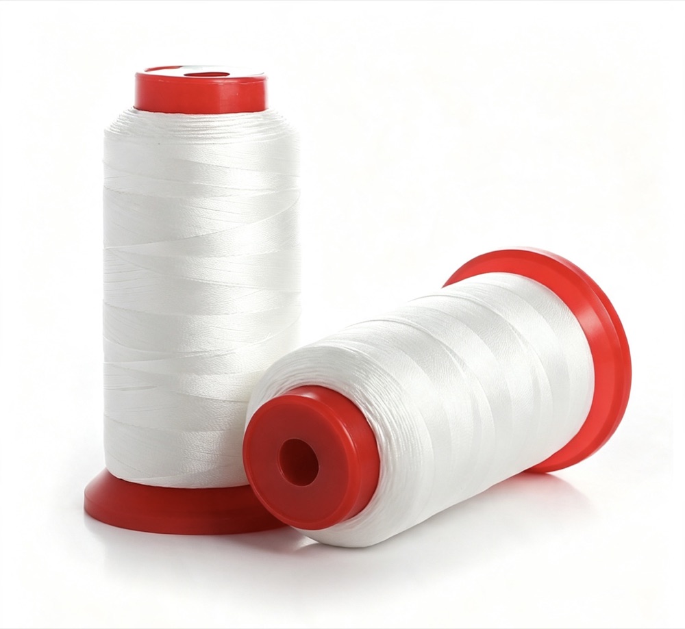 Representative high-tenacity polyester filament sewing thread sample