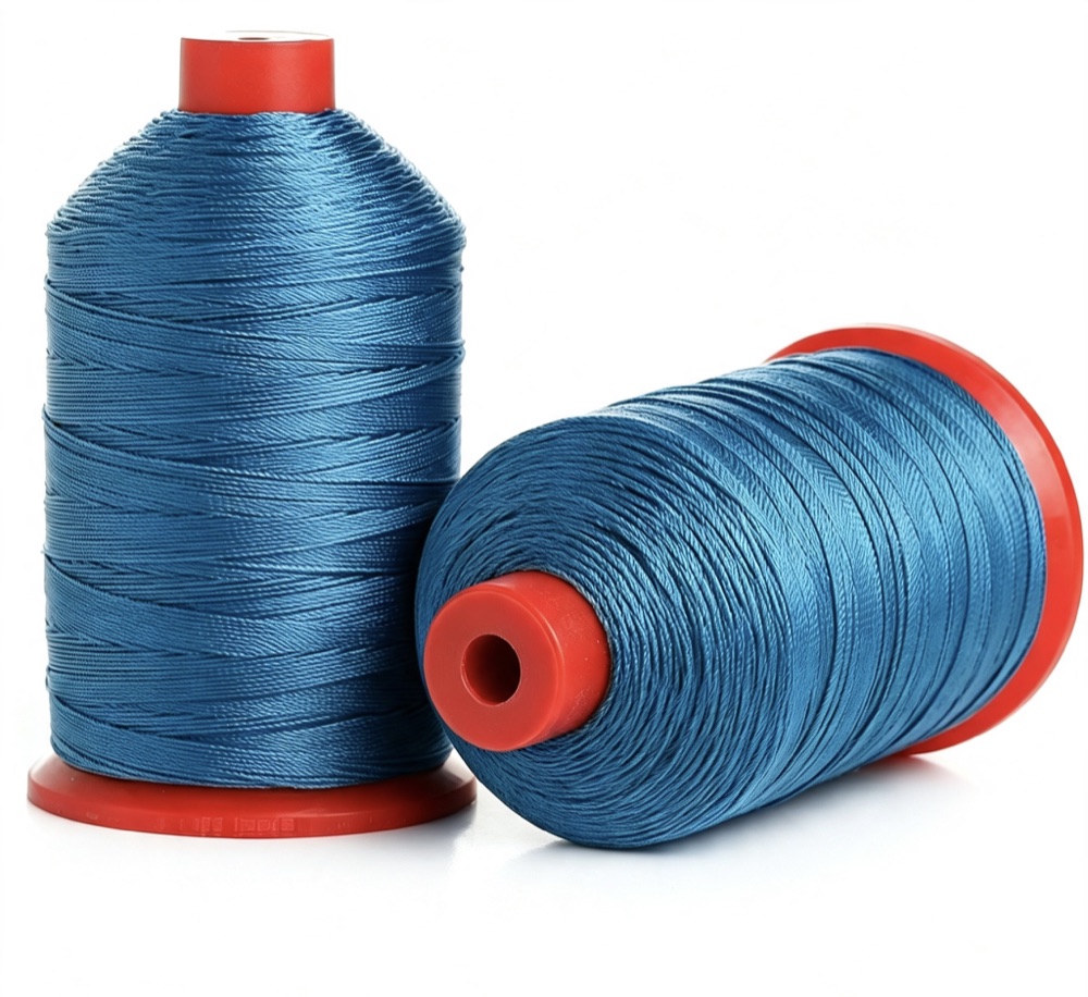 Sample of 630D/3 to 1680D/3 extra heavy-duty polyester filament sewing thread